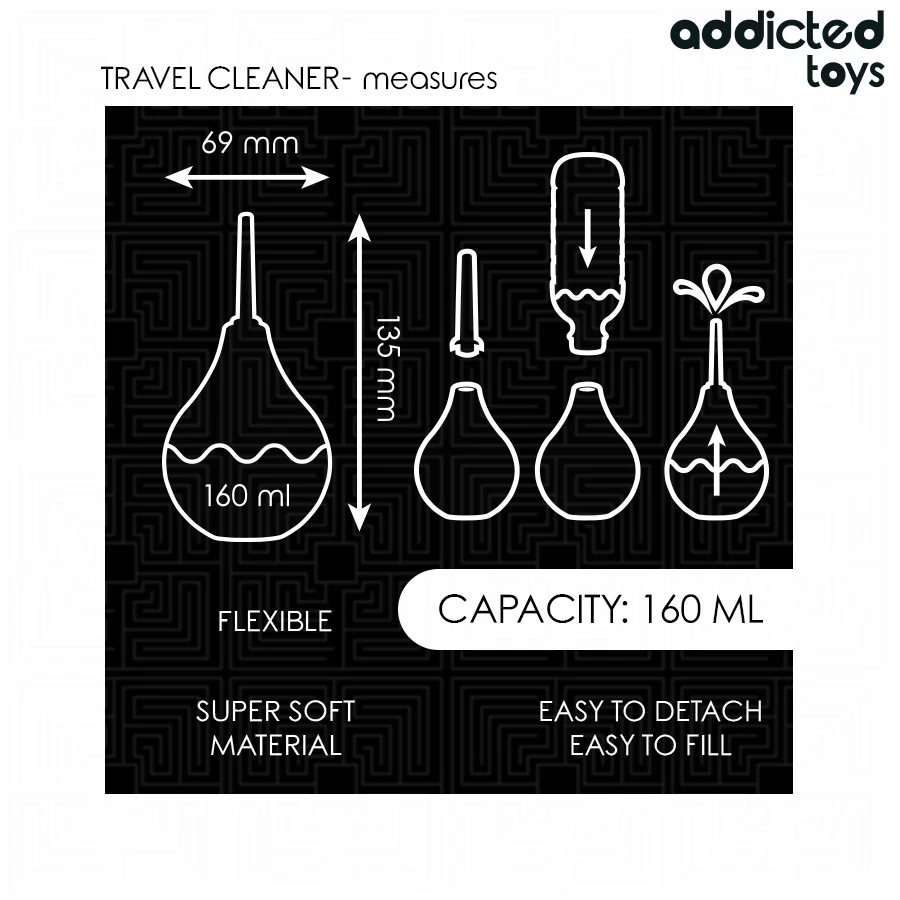 ADDICTED TOYS - NETTOYANT ANAL DE VOYAGE TAILLE M 160 ML